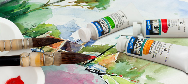 Derivan watercolours on artwork
