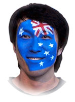 face paint aussie flag