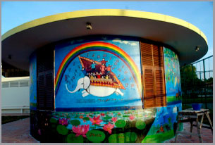 elephant mural image