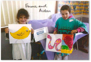 kids workshop Emma and Aidan