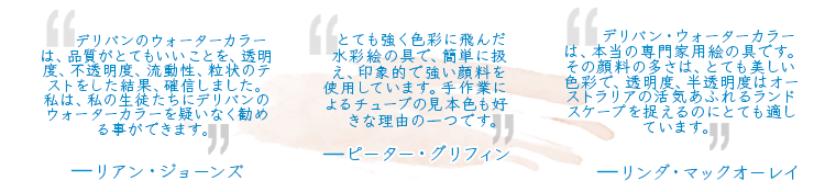 Artists testimonial using Derivan Watercolours testimonial